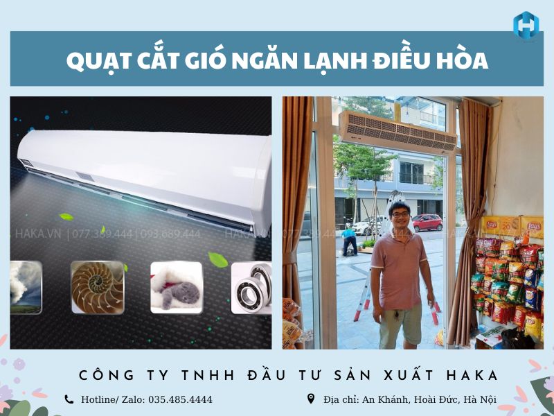lắp đặt quạt cắt gió ngăn lạnh điều hòa