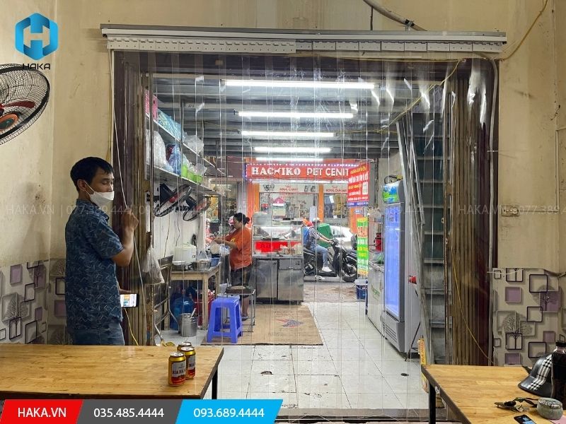 rèm ngăn lạnh điều hòa trượt lùa