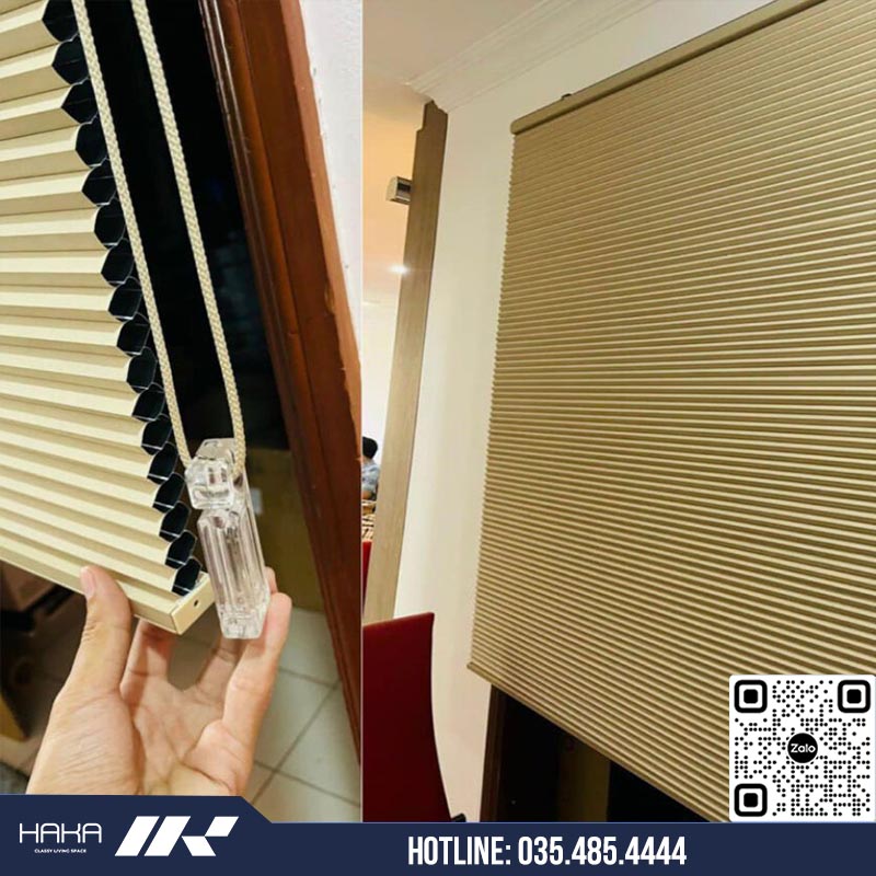 Rèm tổ ong cuốn lên kiểu Hàn Quốc