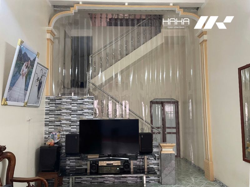rèm ngăn lạnh cầu thang trong suốt rèm nhựa PVC