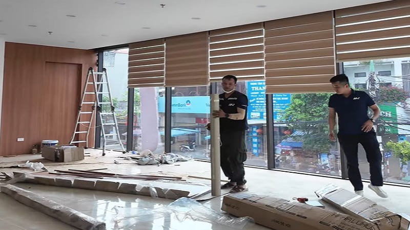 Hướng dẫn lắp rèm cầu vồng văn phòng