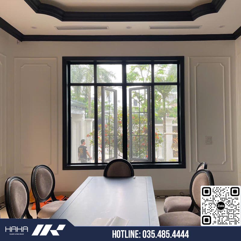 Hình ảnh thực tế cửa lưới chống muỗi lắp tại cửa sổ phòng ăn Hình ảnh thực tế cửa lưới chống muỗi lắp tại cửa sổ phòng ăn