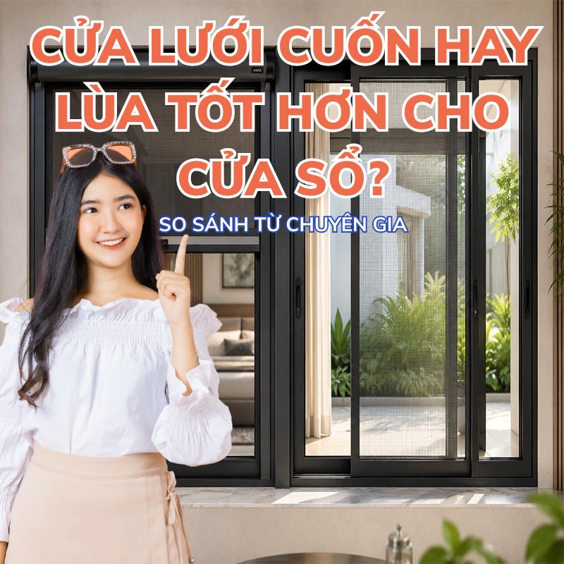 Cửa Lưới Cuốn Hay Lùa Tốt Hơn Cho Cửa Sổ?